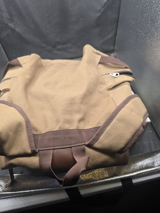Canvas Brown Backpack with Adjustable Straps main image 4